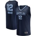 Johmsee M.Grizzlies #12 Ja Morant Navy Fast Break Replica Stitched Jerseys- Icon Edition