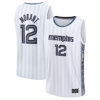 Johmsee M.Grizzlies #12 Ja Morant White 2025-2026 City Edition Fast Break Stitched Jerseys
