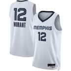 Johmsee M.Grizzlies #12 Ja Morant White Swingman Stitched Jerseys- Association Edition