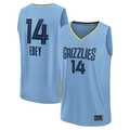 Johmsee M.Grizzlies #14 Zach Edey Light Blue Fast Break Replica Player Stitched Jerseys- Statement Edition