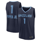 Johmsee M.Grizzlies #1 Scotty Pippen Jr. Navy Fast Break Replica Player Stitched Jerseys- Icon Edition