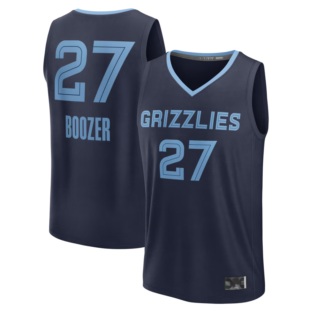 Johmsee M.Grizzlies #27 Cameron Boozer Navy Draft First Round Pick Fast Break Stitched Jerseys- Icon Edition