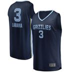 Johmsee M.Grizzlies #3 Jake LaRavia Navy Fast Break Replica Player Stitched Jerseys- Icon Edition