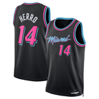 Johmsee M.Heat #14 Tyler Herro Black 2025-2026 Swingman Jerseys - City Edition