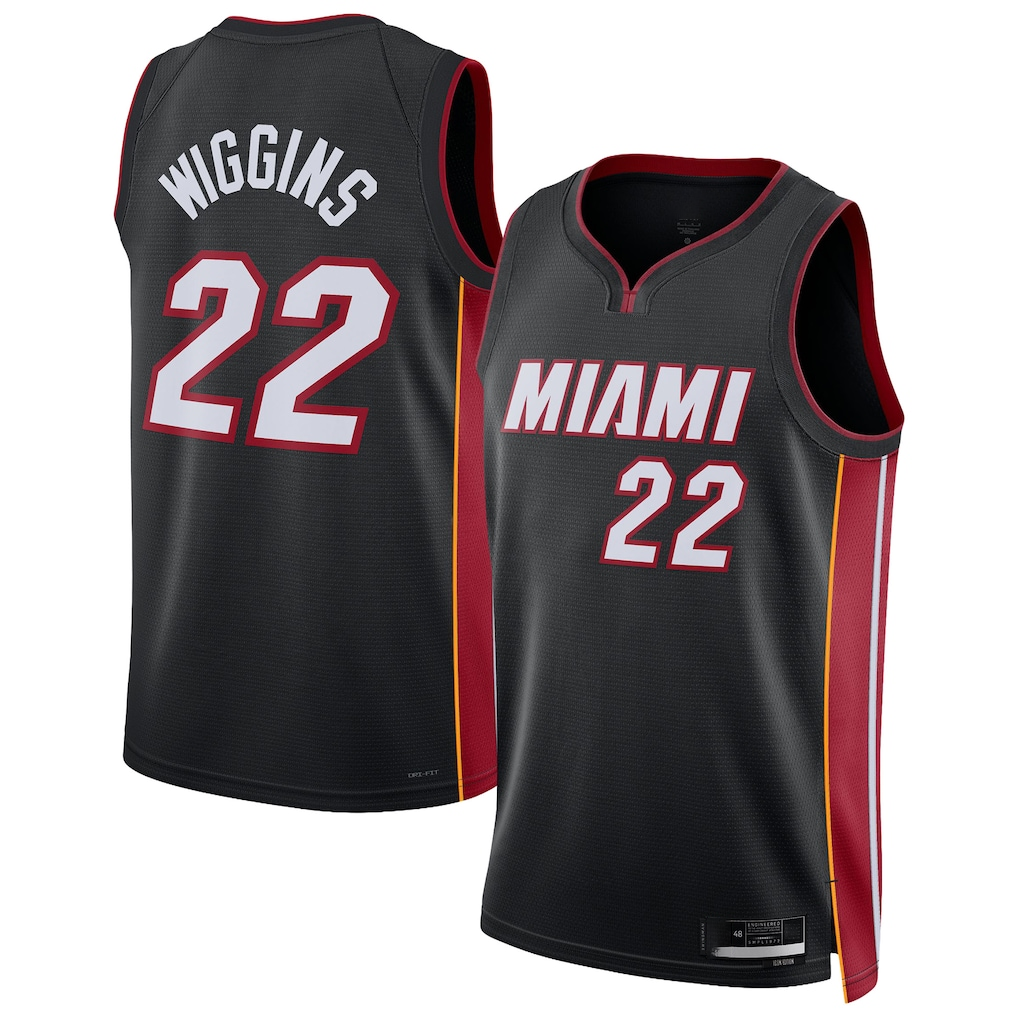Johmsee M.Heat #22 Andrew Wiggins Black Swingman Jerseys - Icon Edition