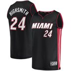 Johmsee M.Heat #24 Haywood Highsmith Black 2021-2022 Fast Break Replica Jerseys - Icon Edition
