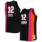 Johmsee M.Heat #32 Shaquille O'Neal Mitchell & Ness Black Big & Tall Hardwood Classics 2005-2006 Swingman Jerseys