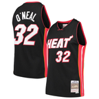 Johmsee M.Heat #32 Shaquille O'Neal Mitchell & Ness Black Hardwood Classics Swingman Jerseys