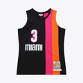 Johmsee M.Heat #3 Dwyane Wade Mitchell & Ness Black 2005-06 Hardwood Classics Authentic Jerseys
