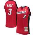 Johmsee M.Heat #3 Dwyane Wade Mitchell & Ness Red 2005-06 Hardwood Classics Authentic Jerseys