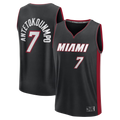 Johmsee M.Heat #7 Giannis Antetokounmpo Black Fast Break Jerseys - Icon Edition