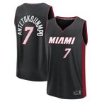 Johmsee M.Heat #7 Giannis Antetokounmpo Black Fast Break Jerseys - Icon Edition