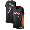 Johmsee M.Heat #7 Giannis Antetokounmpo Black Swingman Jerseys - Icon Edition