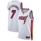 Johmsee M.Heat #7 Giannis Antetokounmpo White Swingman Jerseys - Association Edition
