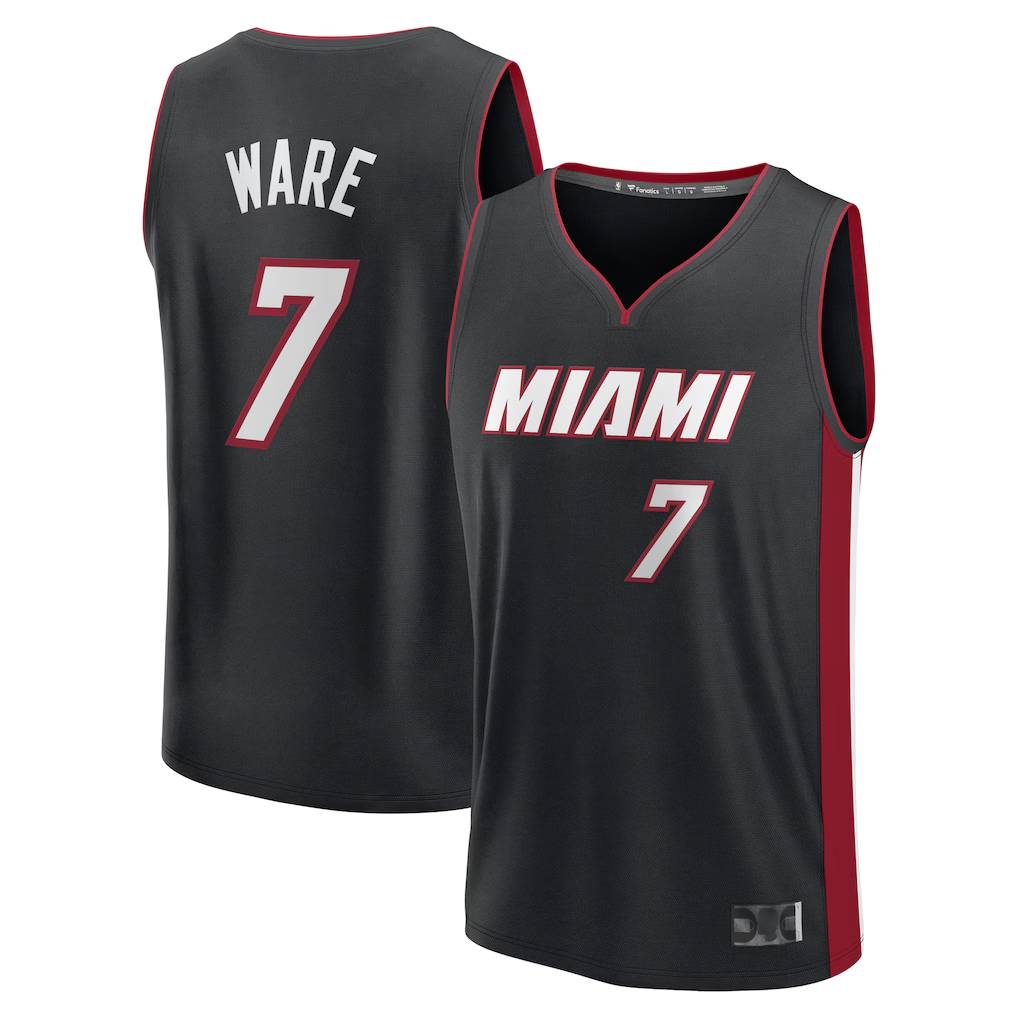 Johmsee M.Heat #7 Kel'el Ware Black Fast Break Replica Player Jerseys - Icon Edition