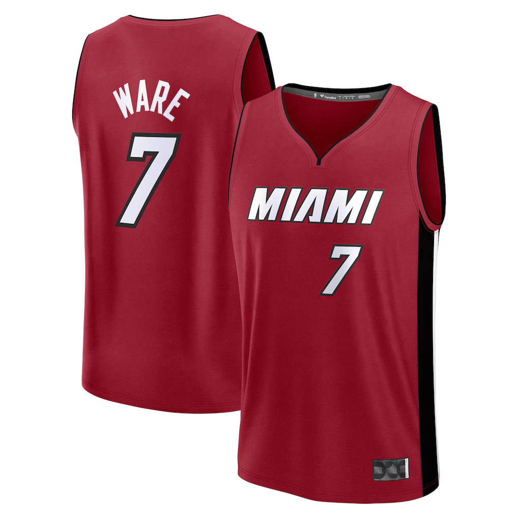 Johmsee M.Heat #7 Kel'el Ware Red Fast Break Player Jerseys - Statement Edition