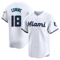 Johmsee M.Marlins #18 Griffin Conine Player White  Home Limited Stitched Jerseys