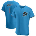 Johmsee M.Marlins #1 Connor Norby Player Blue Home Limited Elite Stitched Jerseys