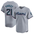 Johmsee M.Marlins #21 Graham Pauley Player Gray Home Limited Stitched Jerseys