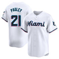 Johmsee M.Marlins #21 Graham Pauley Player White  Home Limited Stitched Jerseys