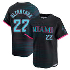 Johmsee M.Marlins #22 Sandy Alcantara Player Black City Connect Home Limited Stitched Jerseys