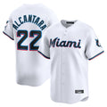 Johmsee M.Marlins #22 Sandy Alcantara Player White Home Limited Stitched Jerseys