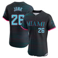Johmsee M.Marlins #26 Janson Junk Player Black City Connect Home Limited Elite Stitched Jerseys