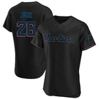 Johmsee M.Marlins #26 Janson Junk Player Black Home Limited Elite Stitched Jerseys