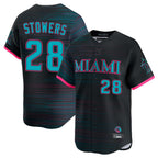 Johmsee M.Marlins #28 Kyle Stowers Player Black City Connect Home Limited Stitched Jerseys