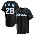 Johmsee M.Marlins #28 Kyle Stowers Player Black  Home Game Stitched Jerseys