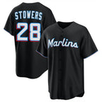 Johmsee M.Marlins #28 Kyle Stowers Player Black  Home Game Stitched Jerseys