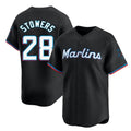 Johmsee M.Marlins #28 Kyle Stowers Player Black Home Limited Stitched Jerseys