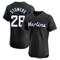 Johmsee M.Marlins #28 Kyle Stowers Player Black Vapor Home Limited Elite Stitched Jerseys