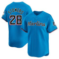 Johmsee M.Marlins #28 Kyle Stowers Player Blue Home Limited Stitched Jerseys