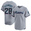 Johmsee M.Marlins #28 Kyle Stowers Player Gray Home Limited Stitched Jerseys