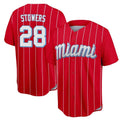 Johmsee M.Marlins #28 Kyle Stowers Player Red City Connect Home Game Stitched Jerseys