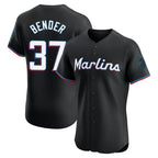 Johmsee M.Marlins #37 Anthony Bender Player Black Vapor Home Limited Elite Stitched Jerseys