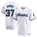 Johmsee M.Marlins #37 Anthony Bender Player White  Home Limited Stitched Jerseys