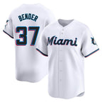 Johmsee M.Marlins #37 Anthony Bender Player White  Home Limited Stitched Jerseys