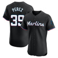 Johmsee M.Marlins #39 Eury Perez Player Black Vapor Home Limited Elite Stitched Jerseys