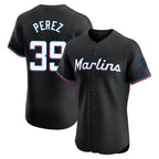 Johmsee M.Marlins #39 Eury Perez Player Black Vapor Home Limited Elite Stitched Jerseys