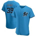 Johmsee M.Marlins #39 Eury Perez Player Blue Home Limited Elite Stitched Jerseys