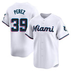 Johmsee M.Marlins #39 Eury Perez Player White  Home Limited Stitched Jerseys