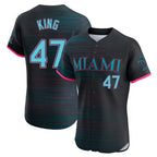 Johmsee M.Marlins #47 John King Player Black City Connect Home Limited Elite Stitched Jerseys