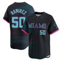 Johmsee M.Marlins #50 Agustin Ramirez Player Black City Connect Home Limited Stitched Jerseys