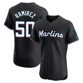 Johmsee M.Marlins #50 Agustin Ramirez Player Black Vapor Home Limited Elite Stitched Jerseys