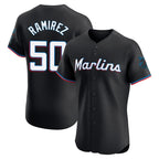 Johmsee M.Marlins #50 Agustin Ramirez Player Black Vapor Home Limited Elite Stitched Jerseys