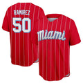 Johmsee M.Marlins #50 Agustin Ramirez Player Red City Connect Home Game Stitched Jerseys