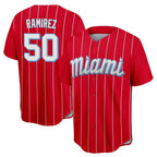 Johmsee M.Marlins #50 Agustin Ramirez Player Red City Connect Home Game Stitched Jerseys