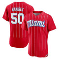 Johmsee M.Marlins #50 Agustin Ramirez Player Red City Connect Home Limited Elite Stitched Jerseys